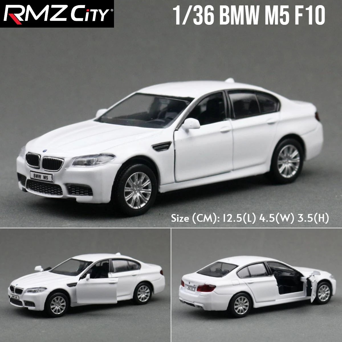 1/36 BMW M2 M3 M4 M5 Toy Car Model For Children RMZ CiTY Diecast Metal Racing Miniature Pull Back Collection Gift Kid Boys