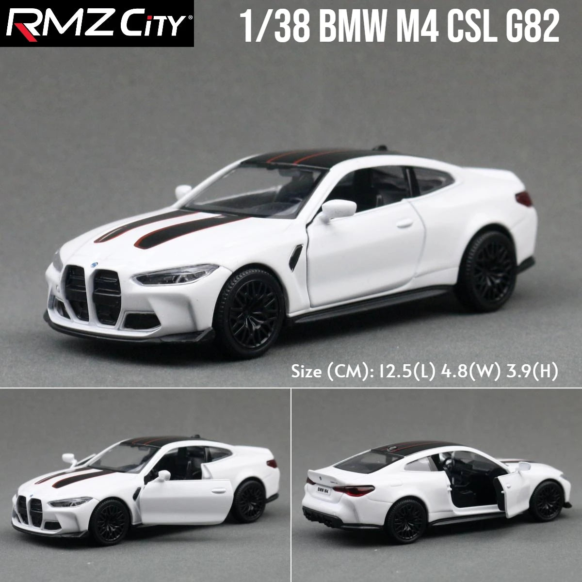 1/36 BMW M2 M3 M4 M5 Toy Car Model For Children RMZ CiTY Diecast Metal Racing Miniature Pull Back Collection Gift Kid Boys