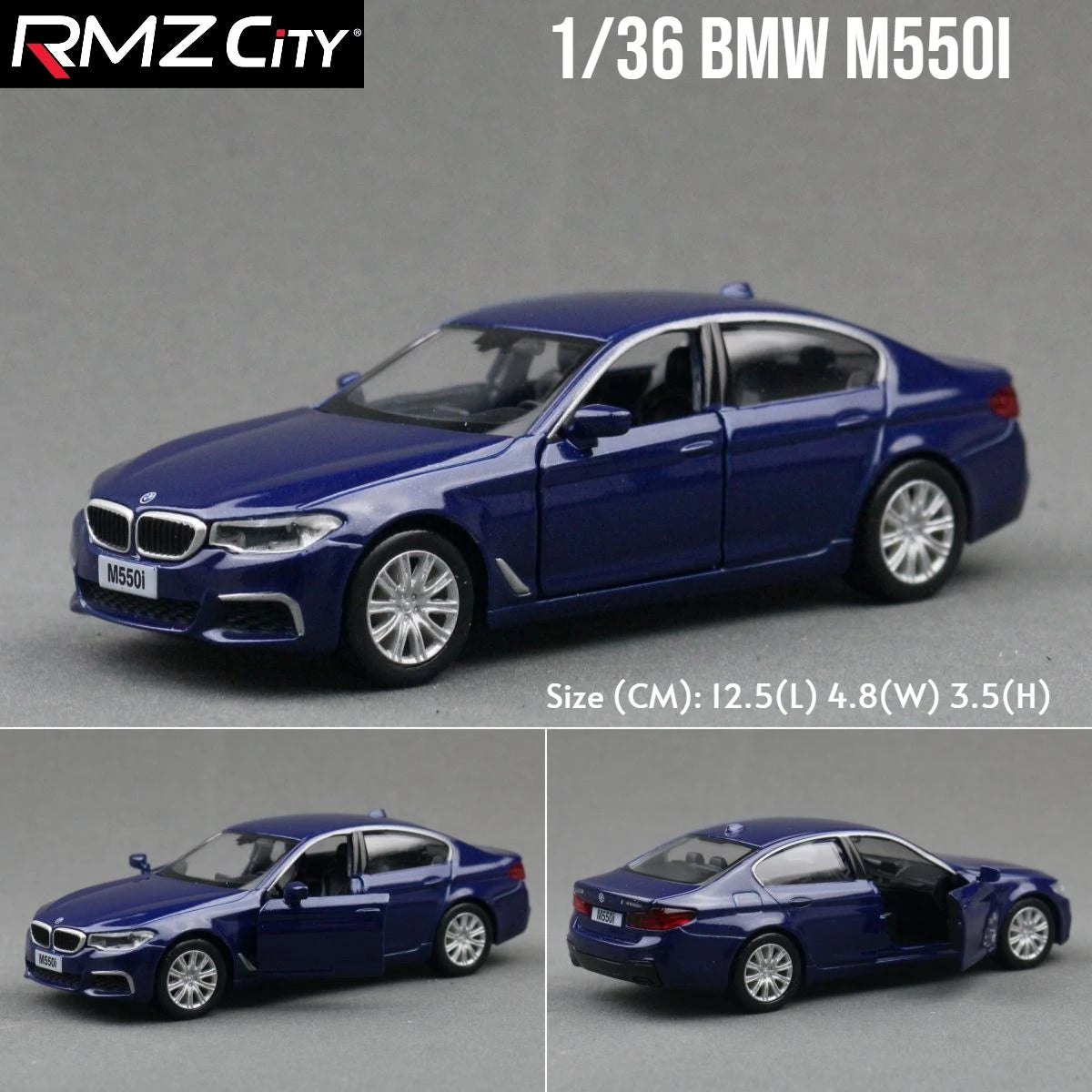 1/36 BMW M2 M3 M4 M5 Toy Car Model For Children RMZ CiTY Diecast Metal Racing Miniature Pull Back Collection Gift Kid Boys