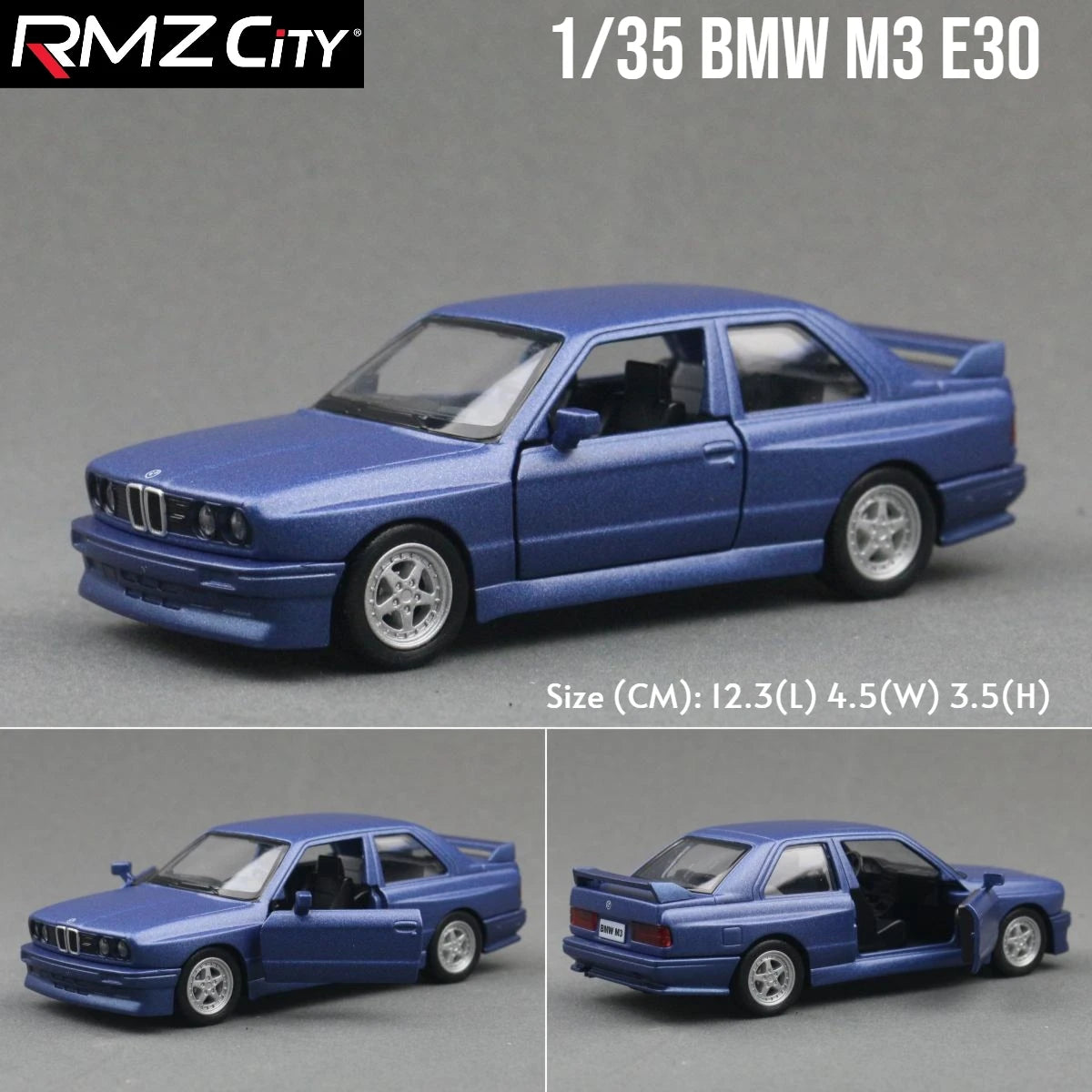 1/36 BMW M2 M3 M4 M5 Toy Car Model For Children RMZ CiTY Diecast Metal Racing Miniature Pull Back Collection Gift Kid Boys