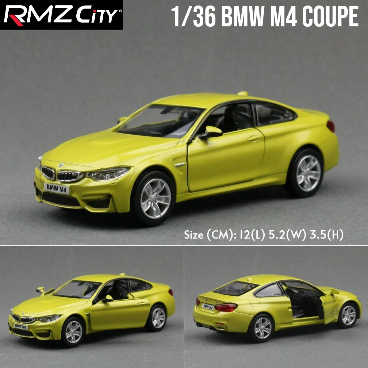 1/36 BMW M2 M3 M4 M5 Toy Car Model For Children RMZ CiTY Diecast Metal Racing Miniature Pull Back Collection Gift Kid Boys