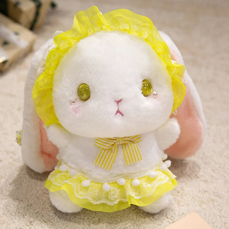 18/25/35cm Cartoon Cute Lolita Rabbit Plush Doll Pillow Color Princess Rabbit Plush Toy Home Decoration Gift For Children