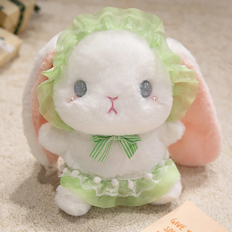18/25/35cm Cartoon Cute Lolita Rabbit Plush Doll Pillow Color Princess Rabbit Plush Toy Home Decoration Gift For Children