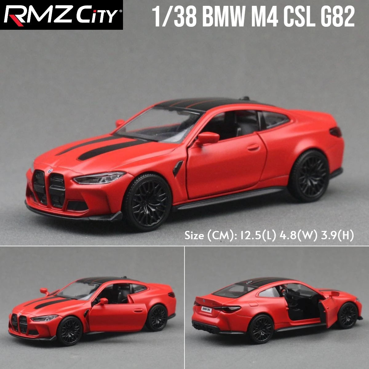 1/36 BMW M2 M3 M4 M5 Toy Car Model For Children RMZ CiTY Diecast Metal Racing Miniature Pull Back Collection Gift Kid Boys